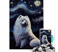 Puzzle da 1000 pezzi per adolescenti con soggetto Samoiedo divertente gioco di pittura giocattolo che crea dipendenza per coltivare la pazienza regalo per donne e uomini divertente e spiritoso