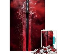 Puzzle da 1000 pezzi per adolescenti con spada samurai nell'acqua Gioco educativo da 1000 pezzi sfida impegnativa divertimento per tutta la famiglia (38x52cm)