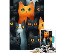 Puzzle da 1000 pezzi per adolescenti con tanti gatti ideale come regalo di compleanno o di Natale per donne Giocattolo fai-da-te per maggiori di 14 anni (38x26cm)