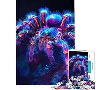 Puzzle da 1000 pezzi per adolescenti con tarantola al neon gioco rilassante ed educativo ideale come regalo di compleanno o per migliorare la memoria (dimensioni 75x50cm)