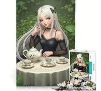 Puzzle da 1000 pezzi per adolescenti con tema anime "Tea Party", gioco per famiglie, decorazione da parete, per rafforzare l'amore tra le coppie 50x75cm