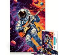 Puzzle da 1000 pezzi per adolescenti con tema Astro che suona la chitarra,gioco divertente e stimolante per la mente,ideale per momenti di svago e per decorare la testa durante il periodo natalizio