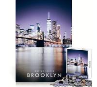 Puzzle da 1000 pezzi per adolescenti con tema Brooklyn Bridge Park, ideale per stimolare la creatività, il relax e la precisione Regalo perfetto per le feste (50x75cm)