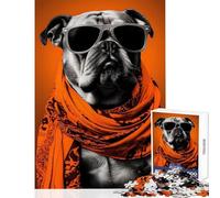 Puzzle da 1000 pezzi per adolescenti con tema Bulldog Attitude ideale per divertirsi a casa ammazzare il tempo perfetto come decorazione da parete compleanno e Natale (50x75cm)