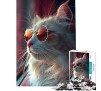 Puzzle da 1000 pezzi per adolescenti con tema "Felice Gatto" ideale per rilassarsi giocare e migliorare la memoria (dimensioni 38x52cm)