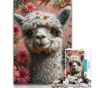 Puzzle da 1000 pezzi per adolescenti con tema giungla e alpaca, giochi educativi, decorazione per la casa, adatti per la decorazione del desktop, 38x26cm