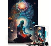 Puzzle da 1000 pezzi per adolescenti con tema meditazione surreale, attività per migliorare la memoria, assemblaggio a casa, regalo perfetto 38x52cm
