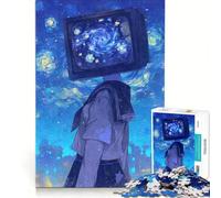Puzzle da 1000 pezzi per adolescenti con tema Notte stellata e protagonista della serie TV TV Head Girl gioco rilassante antistress compleanno e Natale 38x52cm