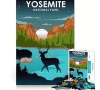 Puzzle da 1000 pezzi per adolescenti con tema Parco Nazionale di Yosemite, design a bordo pulito, gioco stimolante cognitivo, ideale per il tempo libero e come regalo di Natale (38x26cm)