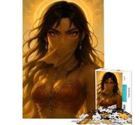 Puzzle da 1000 pezzi per adolescenti con tema Sole Fuoco Deserto e Donna Misteriosa gioco educativo e stimolante per tutta la famiglia ideale come regalo (dimensioni 38x52cm)