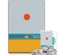 Puzzle da 1000 pezzi per adolescenti con tema "Tramonto sulla spiaggia", gioco stimolante, ideale come regalo per tutta la famiglia, 50x75cm