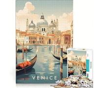 Puzzle da 1000 pezzi per adolescenti con tema Venezia, poster di viaggio, gioco per famiglie, decorazione da parete, per rafforzare l'amore tra le coppie 38x26cm
