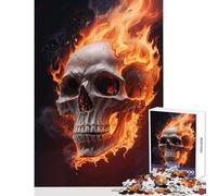 Puzzle da 1000 pezzi per adolescenti con teschio calore e potenza decorazione per la casa giocattoli regalo di compleanno gioco rompicapo lista dei desideri con Babbo Natale dimensioni 38x26cm