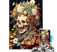 Puzzle da 1000 pezzi per adolescenti con teschio CJ quattro puzzle per adulti rompicapo sfida difficile regalo per amici e familiari (dimensioni 38x52cm)
