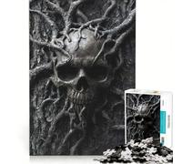 Puzzle da 1000 pezzi per adolescenti con teschio intrappolato tra le radici gioco rilassante antistress intellettuale compleanno e altre occasioni 50x75cm