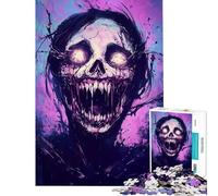 Puzzle da 1000 pezzi per adolescenti con teschio luminoso e urla ideale per adulti giochi per famiglie decorazioni per la casa regali di compleanno e unici (dimensioni 38x26cm)