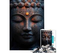 Puzzle da 1000 pezzi per adolescenti con testa di Buddha in pietra puzzle fai-da-te per ragazzi ideale per le vacanze a casa e per passare il tempo insieme interattivo tra genitori e figli (38x52cm)