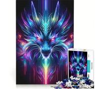 Puzzle da 1000 pezzi per adolescenti con testa di drago eterea, gioco rilassante, antistress, da aggiungere alla lista dei desideri con Babbo Natale 38x52cm
