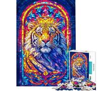 Puzzle da 1000 pezzi per adolescenti con tigre regale gioco rilassante da parete e decorazione per la mente (dimensioni 38x26cm)