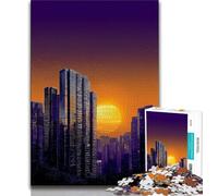 Puzzle da 1000 pezzi per adolescenti con tramonto e paesaggio colorato, giocattoli avvincenti per sfidare l'intelligenza cerebrale, regalo di compleanno, regali, arte murale 50x75cm
