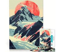 Puzzle da 1000 pezzi per adolescenti con tramonto in Alaska e lago,decorazione con intagli precisi,gioco cognitivo,giocattolo per il tempo libero,regalo di Natale rilassante (38x52cm)