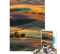Puzzle da 1000 pezzi per adolescenti con tramonto sulle colline di Palouse sfida educativa decorazione murale gioco rilassante adatto a persone dai 14 anni in su (50x75cm)