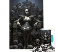 Puzzle da 1000 pezzi per adolescenti con trono a forma di teschio della regina gioco interattivo educativo sfida e regalo per donne e uomini decorazione per la casa (dimensioni 38x52cm)