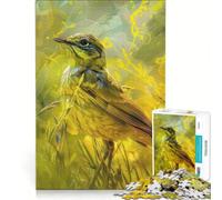 Puzzle da 1000 pezzi per adolescenti con uccellino giallo nell'erba gioco per famiglie decorazione da parete per rafforzare l'amore tra le coppie 38x52cm