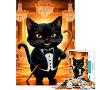 Puzzle da 1000 pezzi per adolescenti con un elegante gatto gioco pratico che stimola l'intelligenza e crea dipendenza ideale come regalo per donne (dimensioni 38x26cm)