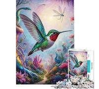 Puzzle da 1000 pezzi per adolescenti con un fantasioso colibrì Puzzle per adulti gioco pratico antistress idea regalo stimolante (dimensioni 38x26cm)