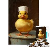Puzzle da 1000 pezzi per adolescenti con un simpatico chef e anatroccolo gioco per adulti e famiglie sfida impegnativa da completare (dimensioni 38x52cm)