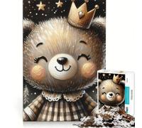 Puzzle da 1000 pezzi per adolescenti con un simpatico orsetto di peluche, gioco divertente, allena la mente e la mano, sfida unica 38x52cm