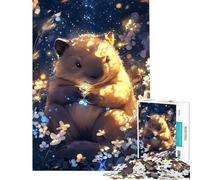 Puzzle da 1000 pezzi per adolescenti con un simpatico vombato e un'illustrazione onirica - Gioco rompicapo Little Paws giocattolo intellettuale ottimo regalo per donne (dimensioni 38x52cm)