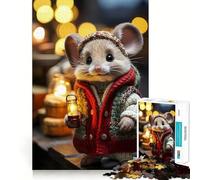 Puzzle da 1000 pezzi per adolescenti con un topolino allegro,design elegante e pulito,puzzle logico per il tempo libero,regalo di compleanno (38x26cm)
