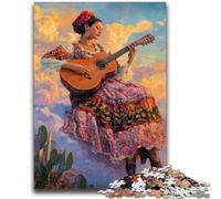 Puzzle da 1000 pezzi per adolescenti con una bellissima donna messicana, un gioco stimolante, ideale come regalo per tutta la famiglia, 26x38cm