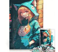 Puzzle da 1000 pezzi per adolescenti con una bellissima ragazza anime, gioco rilassante, gara di velocità manuale, ideale per compleanni e Natale 50x75cm