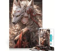 Puzzle da 1000 pezzi per adolescenti con una bellissima ragazza samurai,taglio netto,puzzle logico,gioco per il tempo libero,regalo di Natale rilassante (50x75cm)
