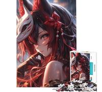 Puzzle da 1000 pezzi per adolescenti con una graziosa guerriera samurai sfida per l'intelligenza giocattolo educativo che stimola la memoria regalo di compleanno (dimensioni 38x26cm)