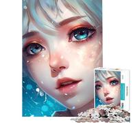 Puzzle da 1000 pezzi per adolescenti con una graziosa ragazza anime bionda gioco per famiglie giocattolo avvincente per coltivare la pazienza regalo divertente difficile (dimensioni 38x52cm)