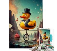 Puzzle da 1000 pezzi per adolescenti con un'anatra elegante su un monociclo gioco per famiglie sfida per l'intelligenza giocattolo avvincente regalo per il Secret Santa migliora la memoria (38x52cm)