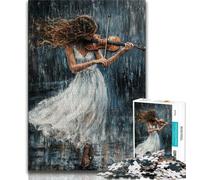 Puzzle da 1000 pezzi per adolescenti con violino che suona dipinto a olio 1000 pezzi per adulti e adolescenti giochi rilassanti ideale come regalo per tutta la famiglia (50x75cm)