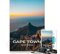 Puzzle da 1000 pezzi per adolescenti con vista del tramonto su Città del Capo,dai bordi puliti,gioco di logica cognitiva,gioco di svago,regalo di Natale (38x52cm)