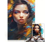 Puzzle da 1000 pezzi per adolescenti con volti astratti e ambigui, gioco pratico, sfida difficile, collezione d'artista, belle arti 50x75cm