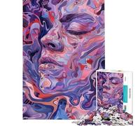 Puzzle da 1000 pezzi per adolescenti con volto astratto in spirali puzzle per adulti giocattolo decorativo da parete per migliorare la memoria regalo di compleanno e unico (dimensioni 50x75cm)