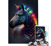 Puzzle da 1000 pezzi per adolescenti con zebra astronauta Attività divertenti da fare a casa Gioco educativo impegnativo per ragazzi dai 14 anni in su (50x75cm)