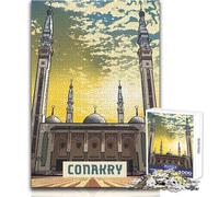 Puzzle da 1000 pezzi per adolescenti Conakry Divertimento in famiglia e serata di giochi Difficile Giocattoli antistress Dimensioni 50x75cm