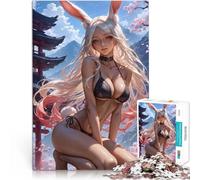 Puzzle da 1000 pezzi per adolescenti Coniglietta giapponese di Playboy apprendimento educativo Regalo di compleanno, regali, arte murale 75x50cm