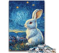 Puzzle da 1000 pezzi per adolescenti Coniglio sotto il cielo notturno Adatto dai 14 anni in su Gioco impegnativo Ottimo regalo per giocare 50x75cm