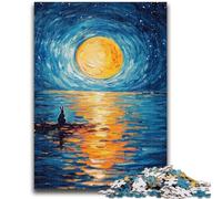Puzzle da 1000 pezzi per adolescenti Coniglio sotto la luna Giocattolo educativo intellettuale decomprimente Ottimi regali e giocattoli 50x75cm