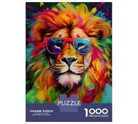 Puzzle Da 1000 Pezzi Per Adolescenti Cool Lion Painting Puzzle Giocattolo Decorazione Da Parete Sfida Difficile Regalo Di Compleanno, Regali, 38x26cm/1000pcs